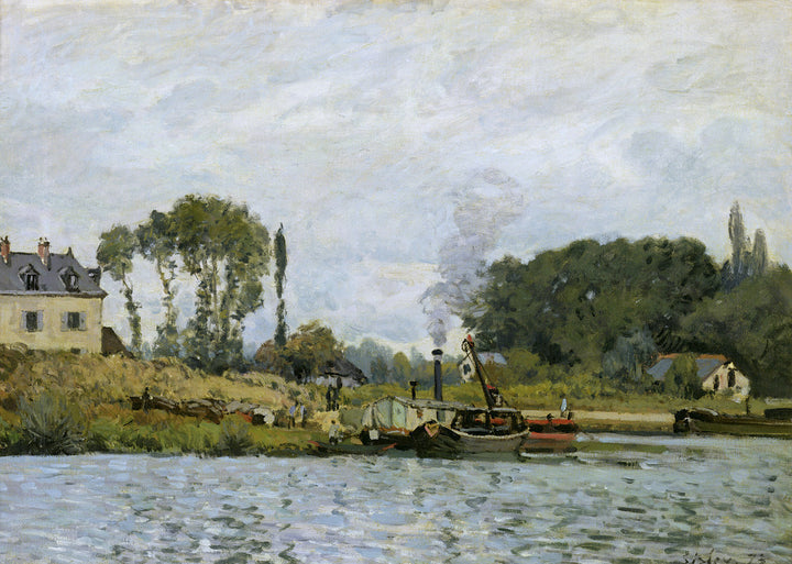 Boats at the lock at Bougival