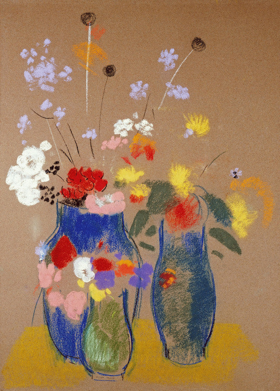 Three Vases of Flowers