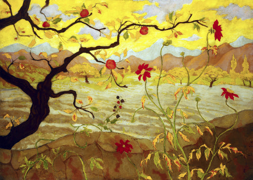 Apple Tree with Red Fruit