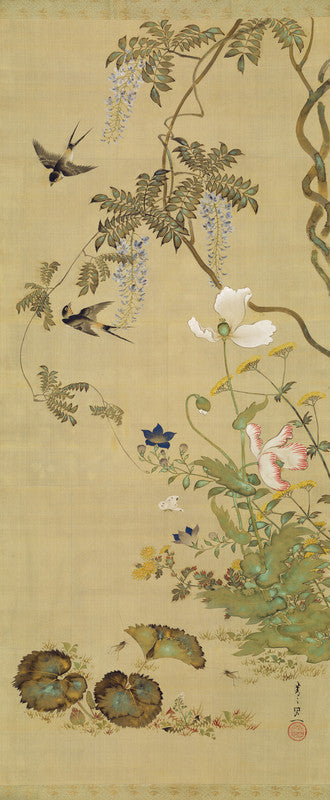 Birds and flowers