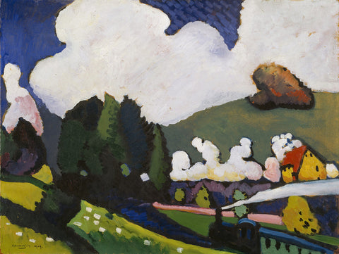 Landscape near Murnau with a Locomotive