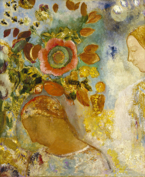 Two Young Girls among Flowers, 1912