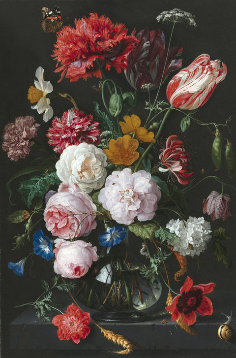 Still Life with Flowers in a Glass Vase