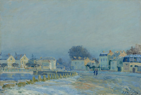The Watering Pond at Marly with Hoarfrost (L'Abreuvoir a Marly - gelee blanche)