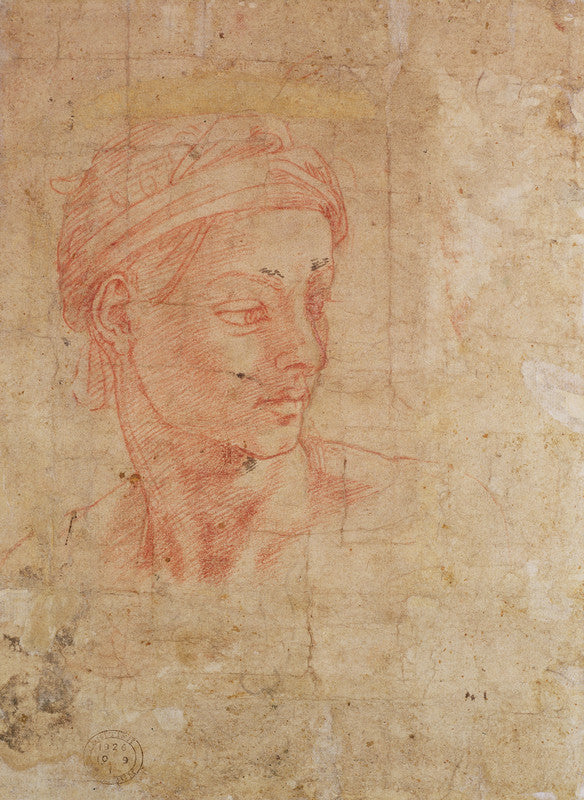 Study of a Head (red chalk on paper)