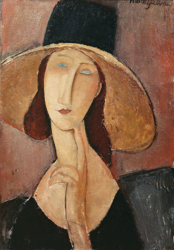 Portrait of Jeanne Hebuterne in a large hat