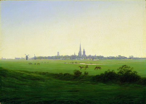 Meadows near Greifswald (oil on canvas)