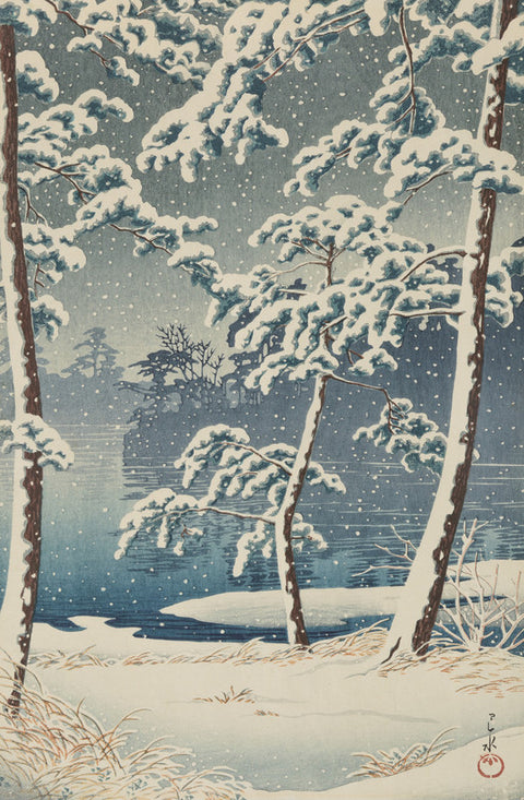 Senzoku Pond in Snow (Senzoku Ike)