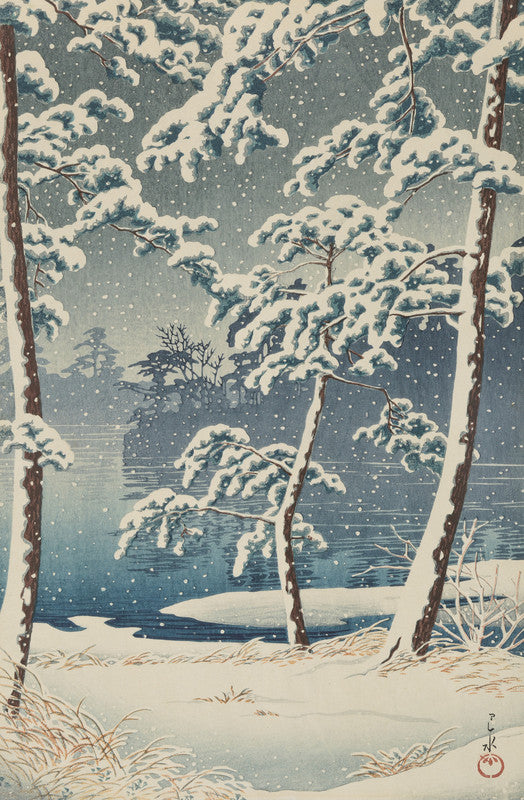 Senzoku Pond in Snow (Senzoku Ike)