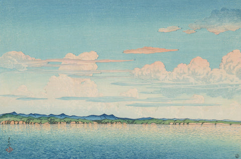 Evening Glow on Mano Bay, Sado (Sado Mano-Wan), from the series Souvenirs of Travels, Second Series (Tabi-Miyage, Dai Ni Shu)