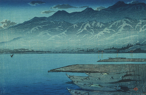 Moonlight on Lake Kamo (Getsu-Meiro Kamo-Ko), from the series Souvenirs of Travels, Second Series (Tabi-Miyage, Dai Ni Shu)
