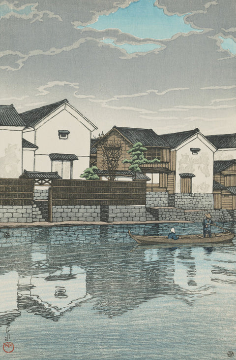 Cloudy Day at Matsuye (Izumo Matsuye Kumoribi), from the series Souvenirs of Travels, Third Series (Tabi Miyage, Dai San Shu)