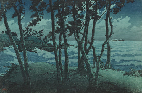 Hinomisaki in the Moonlight (Izumo Hinomisaki), from the series Souvenirs of Travels, Third Series (Tabi Miyage, Dai San Shu)