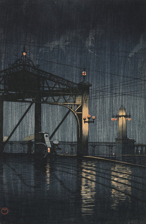 Night Rain on Shin-o-Hashi
