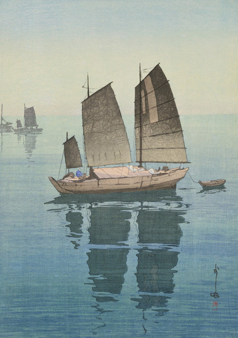 Sailing Boats, Forenoon (Hansen, Gozen), from the Inland Sea Series (Seto-Naikai Shu)