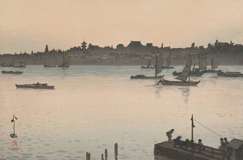Sumida River, Evening (Sumidagawa, Yu), from the series Twelve Views of Tokyo (Tokyo Ju-ni Dai)