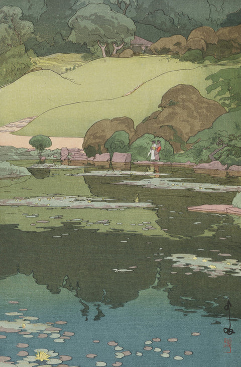 In the Botanical Garden (Shokubutsu-En No Suiren), from the series Twelve Views of Tokyo (Tokyo Ju-ni Dai)
