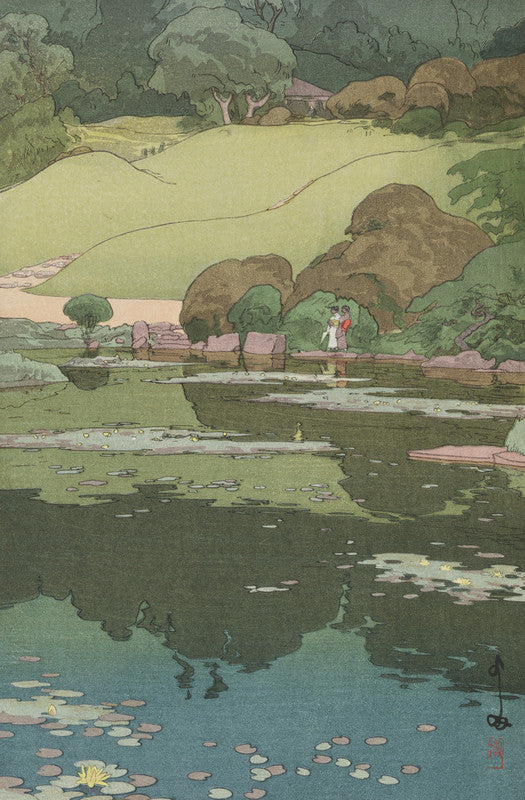 In the Botanical Garden (Shokubutsu-En No Suiren), from the series Twelve Views of Tokyo (Tokyo Ju-ni Dai)