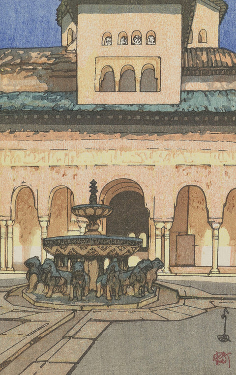 Court of Lions, Alhambra (Aruhamubura, Shishi No Niwa)