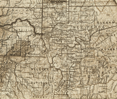 Map of Nez Perce Territory (The North American Indian, v. VIII. Norwood, MA: The Plimpton Press, 1911)