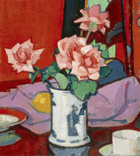 Pink Roses, Chinese Vase