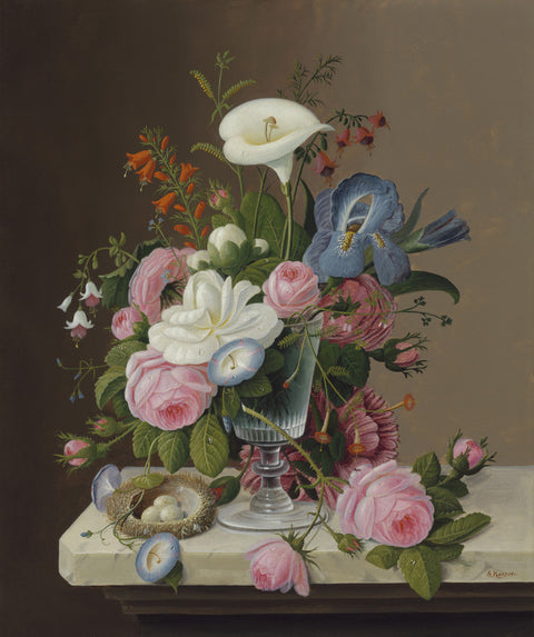 Early Summer Flowers in a Celery Glass