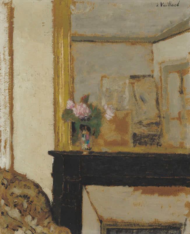 Vase of Flowers on a Mantelpiece