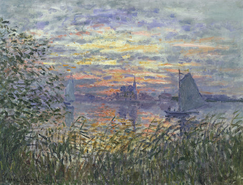 Marine View with a Sunset
