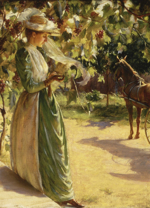 Woman with Horse and Carriage (Going for a Drive)