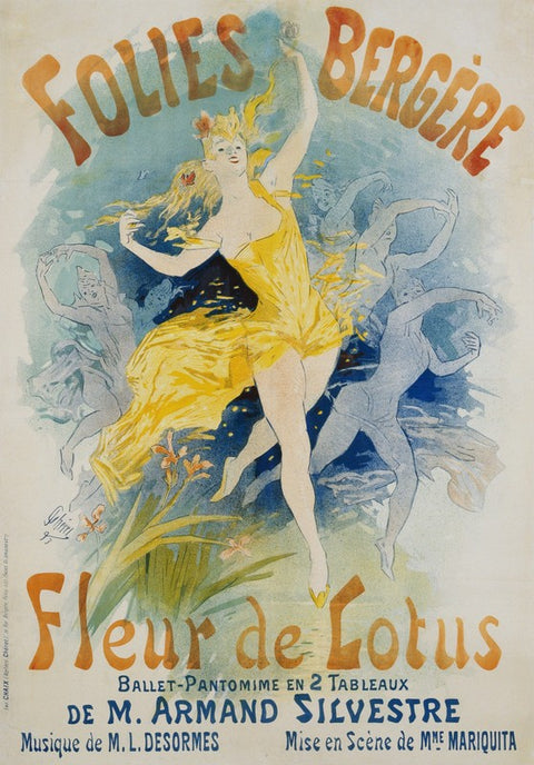 Folies Bergere Fleur de Lotus Poster