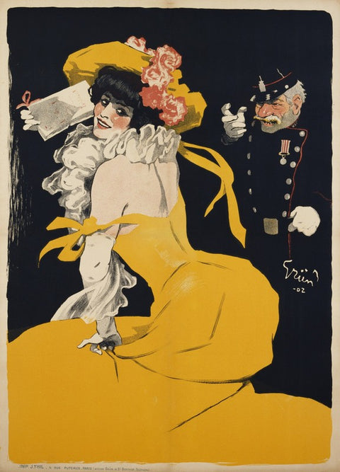 Poster of a Woman in a Yellow Dress