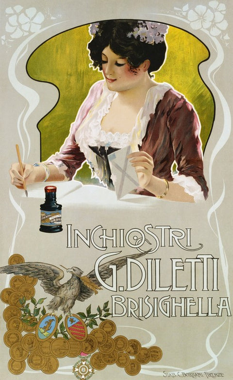 Inchiostri G. Diletti Brisighella Writing Ink Poster