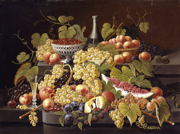 Still Life with Fruit and Champagne