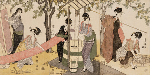 Doing the Laundry by the Well Curb