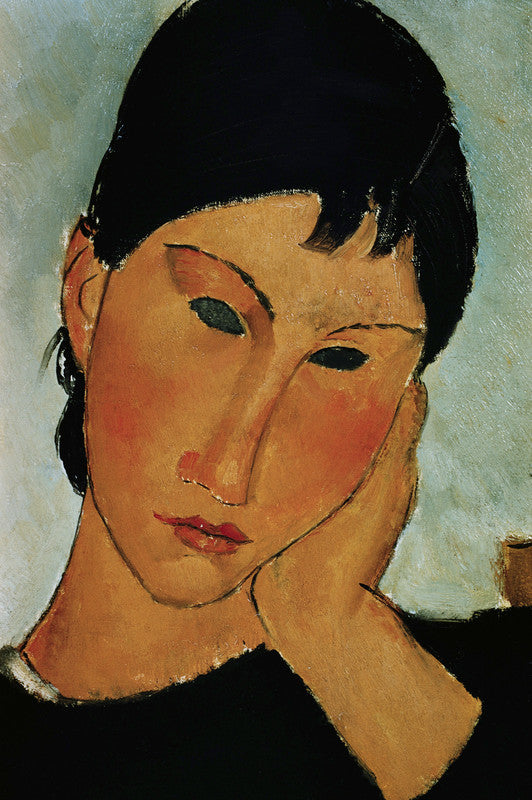 Detail of Female Head from Elvira Resting at a Table