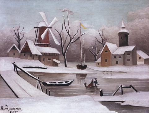 Ice Skaters on a Frozen Pond