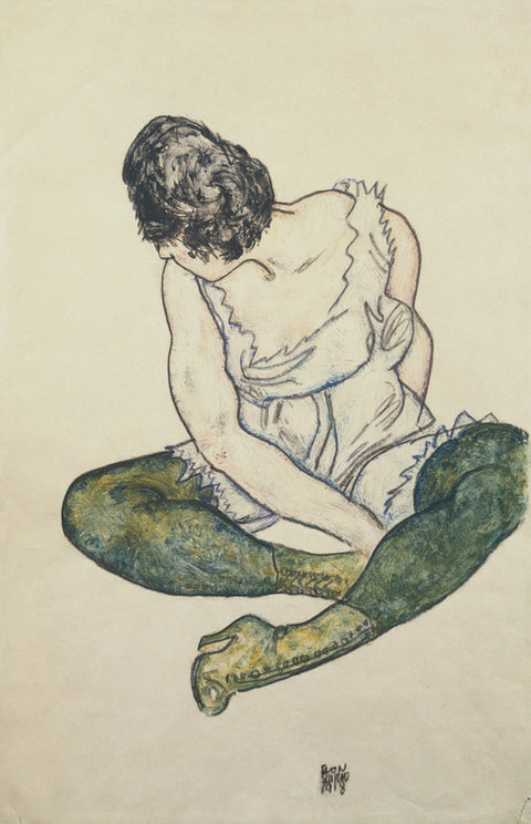 Seated Woman with Green Stockings