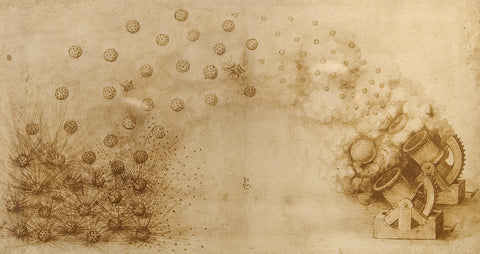 Sketch of a mortar for fragmentation bombs