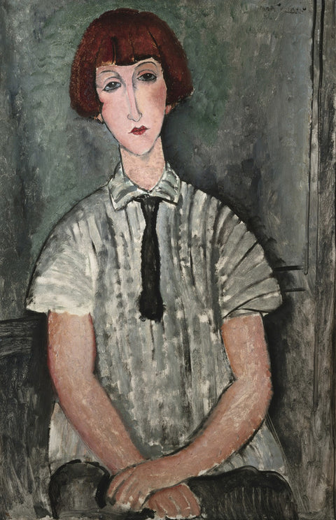 Young Girl in a Striped Shirt