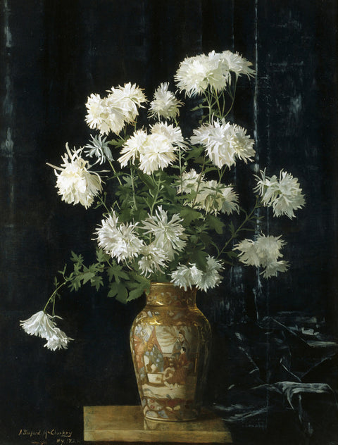 Chrysanthemums in an Oriental Vase