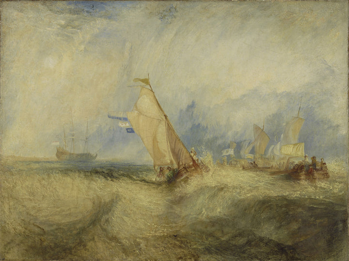 Van Tromp, going about to please his Masters, Ships a Sea, getting a Good Wetting