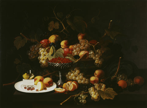 Still Life with Fruit and Sliced Lemon