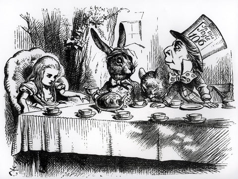The Mad Hatter's Tea Party, illustration from 'Alice's Adventures in Wonderland', by Lewis Carroll