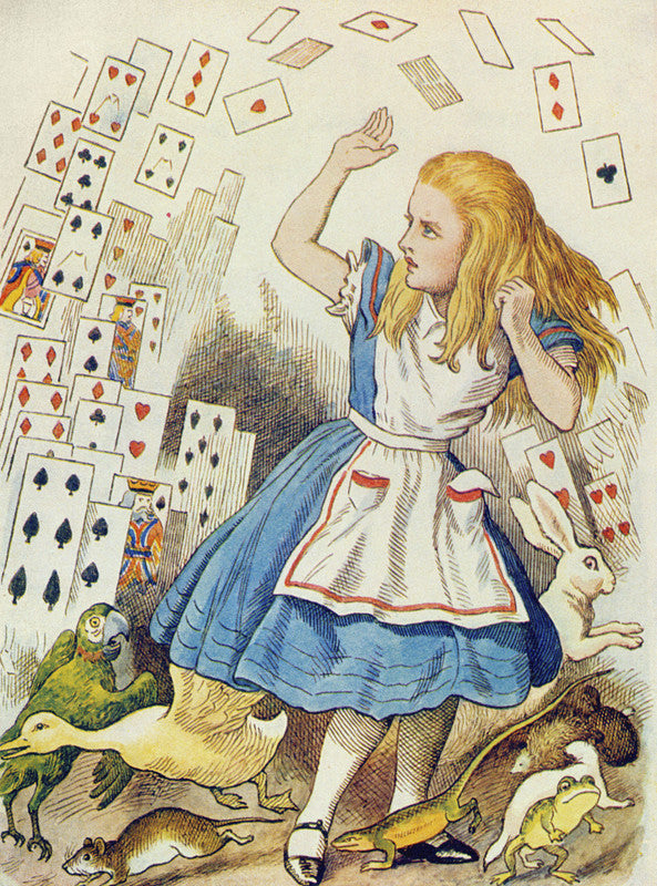 The Shower of Cards, illustration from 'Alice in Wonderland' by Lewis Carroll
