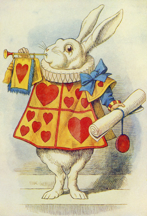 The White Rabbit, illustration from 'Alice in Wonderland' by Lewis Carroll