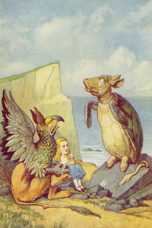 The Mock Turtle and the Gryphon, illustration from 'Alice in Wonderland' by Lewis Carroll