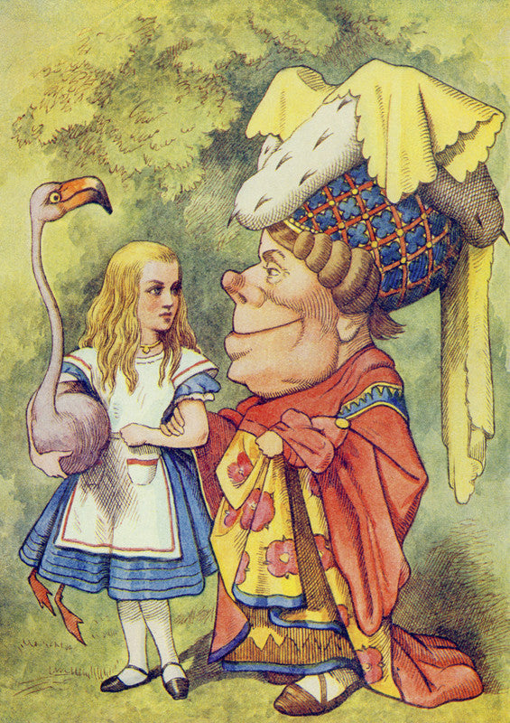 Alice with the Duchess, illustration from 'Alice in Wonderland' by Lewis Carroll