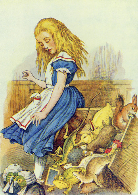 Alice Upsets the Jury-Box, illustration from 'Alice in Wonderland' by Lewis Carroll