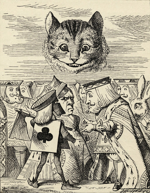 The King of Hearts arguing with the Executioner, from 'Alice's Adventures in Wonderland' by Lewis Carroll