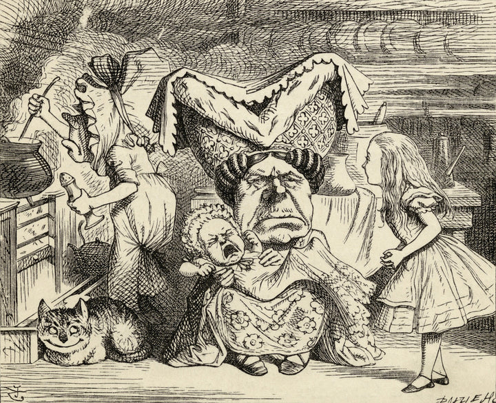 The Duchess with her family, from 'Alice's Adventures in Wonderland' by Lewis Carroll